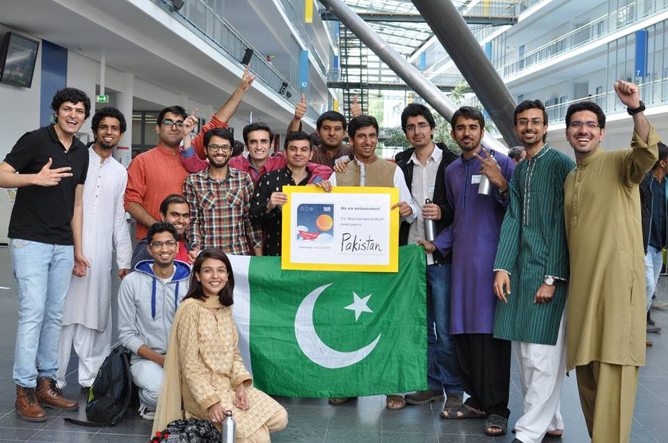 Pakistani and international students engaging in German university social activities for academic support